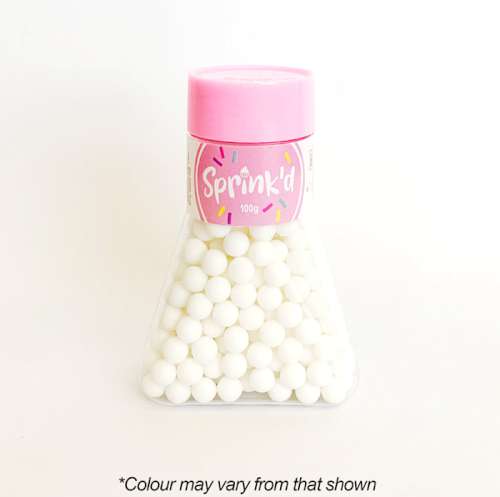 Sprink'd Sprinkles - 8mm Balls White - Click Image to Close